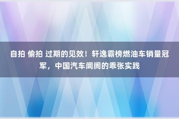 自拍 偷拍 过期的见效！轩逸霸榜燃油车销量冠军，中国汽车阛阓的乖张实践