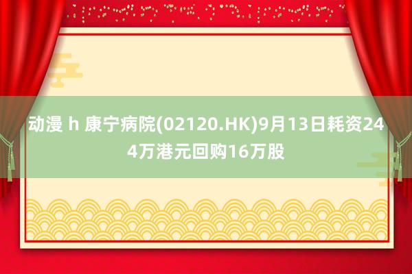 动漫 h 康宁病院(02120.HK)9月13日耗资244万港元回购16万股