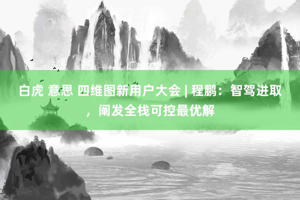 白虎 意思 四维图新用户大会 | 程鹏：智驾进取，阐发全栈可控最优解