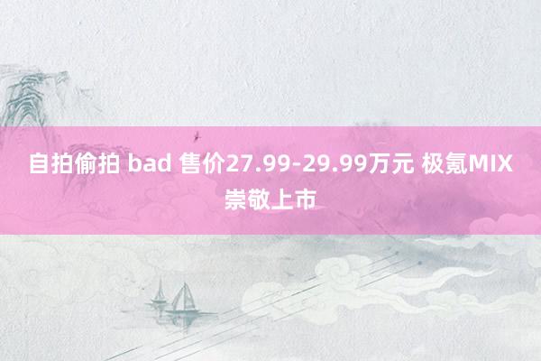 自拍偷拍 bad 售价27.99-29.99万元 极氪MIX崇敬上市