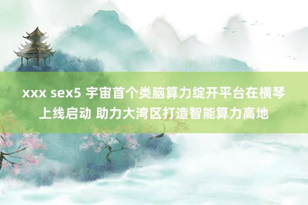 xxx sex5 宇宙首个类脑算力绽开平台在横琴上线启动 助力大湾区打造智能算力高地