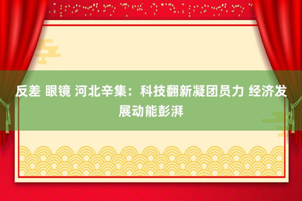 反差 眼镜 河北辛集：科技翻新凝团员力 经济发展动能彭湃