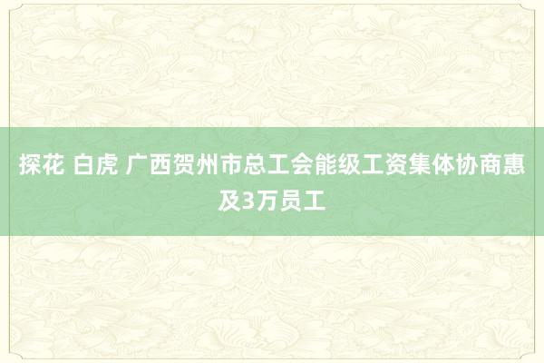 探花 白虎 广西贺州市总工会能级工资集体协商惠及3万员工