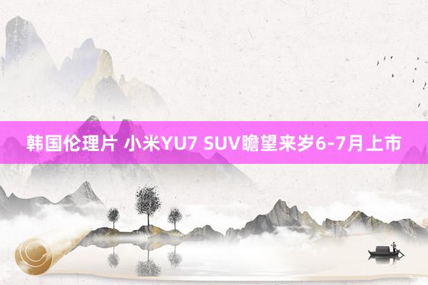 韩国伦理片 小米YU7 SUV瞻望来岁6-7月上市