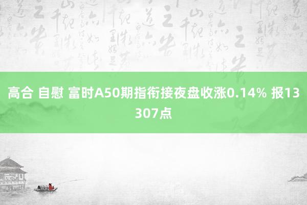 高合 自慰 富时A50期指衔接夜盘收涨0.14% 报13307点