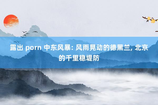 露出 porn 中东风暴: 风雨晃动的德黑兰， 北京的千里稳堤防