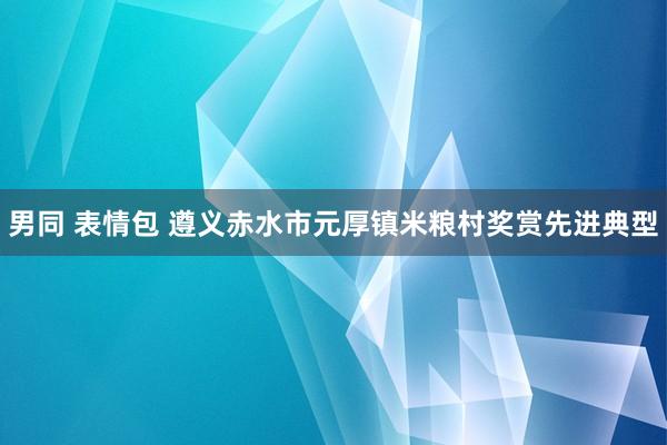 男同 表情包 遵义赤水市元厚镇米粮村奖赏先进典型